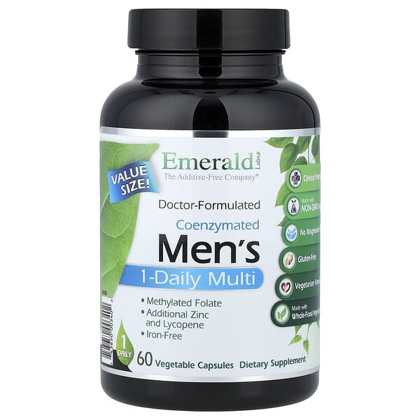 Coenzymated Men's 1-Daily Multi, 60 Vegetable Capsules