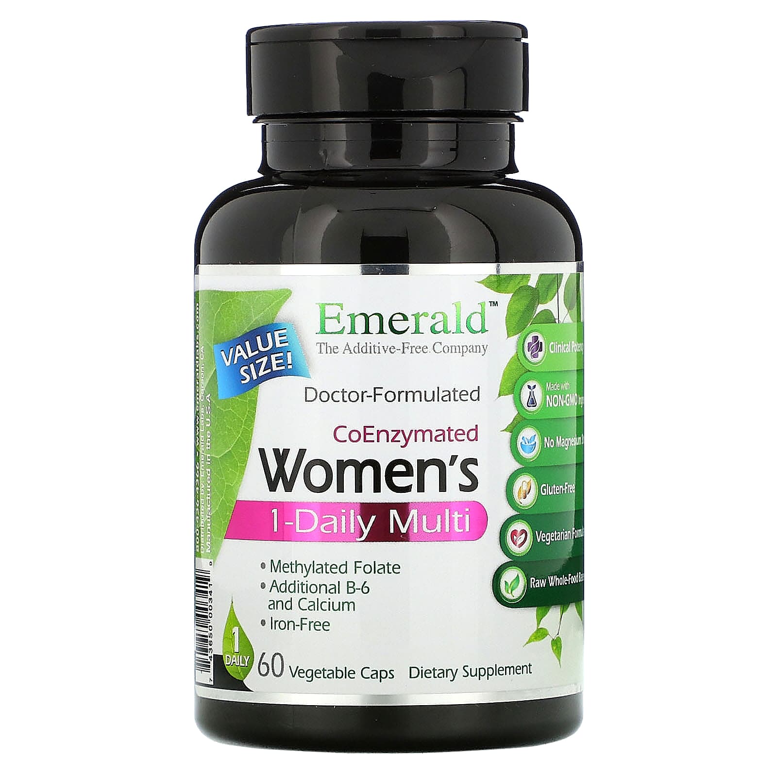 Emerald Laboratories, CoEnzymated Women's 1-Daily Multi, 60 Vegetable Caps