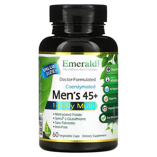 Emerald Laboratories, Coenzymated 男性 45+ 每日 1 粒複合維生素，60 粒素食膠囊