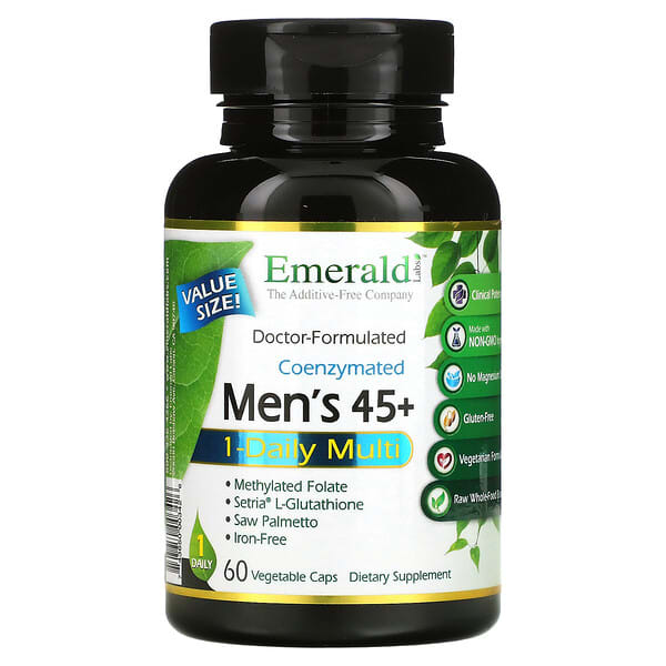 Emerald Laboratories‏, Coenzymated Men's 45+ 1-Daily Multi, 60 Vegetable Caps