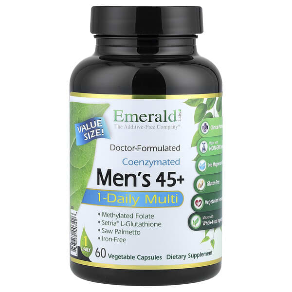 Coenzymated Men's 45+ 1-Daily Multi, 60 Vegetable Capsules