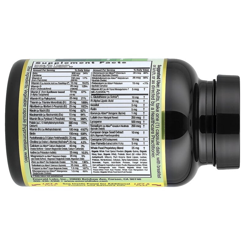 Coenzymated Men's 45+ 1-Daily Multi, 60 Vegetable Capsules