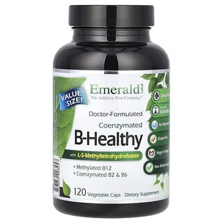 Emerald Laboratories, Коферментный витамин B-Healthy с L-5-метилтетрагидрофолатом, 120 растительных капсул