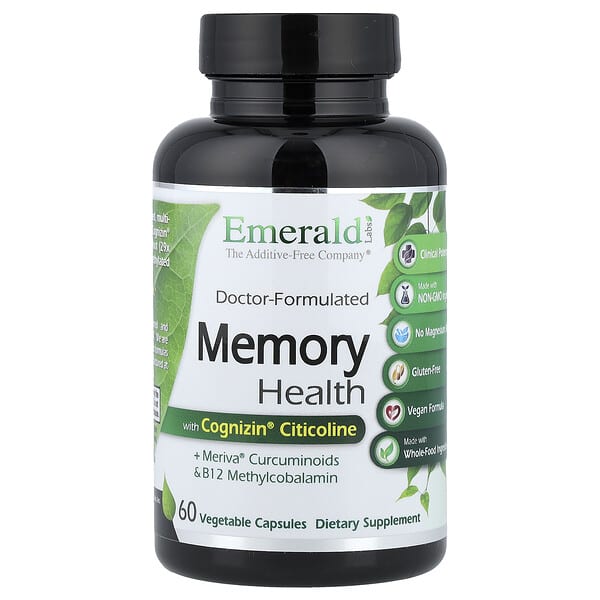 Emerald Laboratories, Memory Health, With Cognizin® Citicoline, 60 Vegetable Capsules