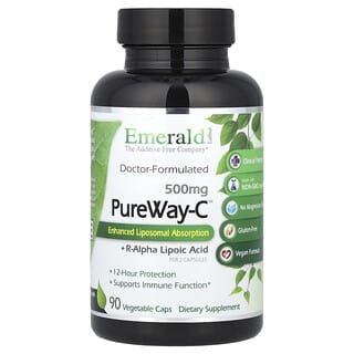 Emerald Laboratories, PureWay-C™+ R-Alpha Asam Lipoat, 90 Kapsul Nabati