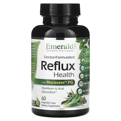 Emerald Laboratories, Reflux Health with Mucosave FG, 60 Vegetarian Capsules