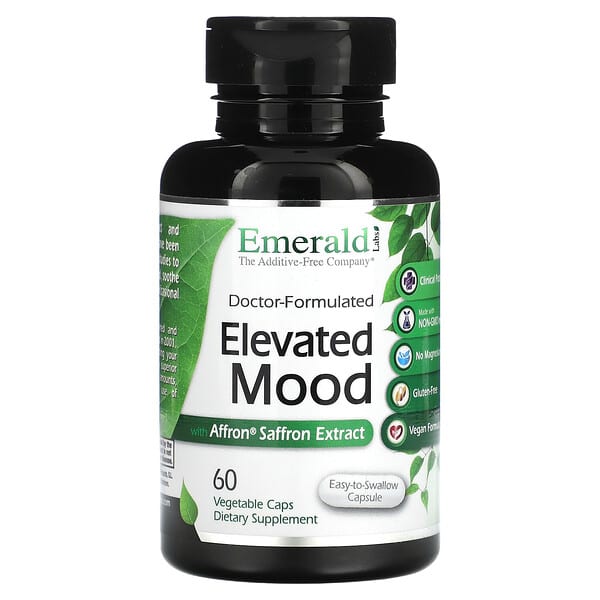 Emerald Laboratories‏, Elevated Mood with Affron Saffron Extract, 60 Vegetable Caps