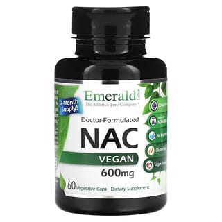 Emerald Laboratories, NAC для веганов, 600 мг, 60 растительных капсул