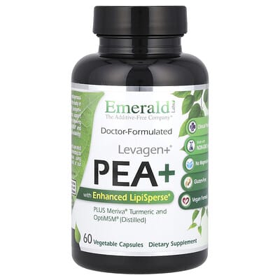 Emerald Laboratories, Levagen+® Pea+ with Enhanced LipiSperse®, 60 Vegetable Capsules