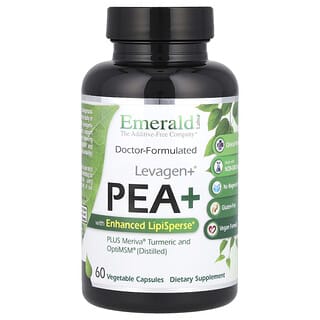 Emerald Laboratories, Levagen+® Pea+ with Enhanced LipiSperse®，60 粒素食胶囊