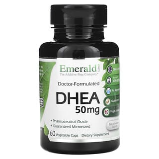 Emerald Laboratories, DHEA, 50 mg, 60 Cápsulas Vegetais