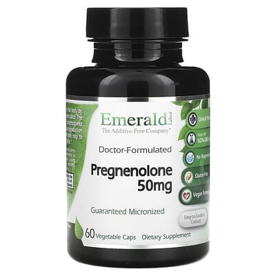 Emerald Laboratories, Pregnenolone, 60 Vegetable Caps