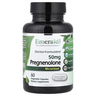 Emerald Laboratories, Pregnenolona, 60 cápsulas vegetales