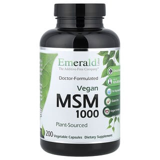 Emerald Laboratories, MSM 1000, 200 Vegetable Caps (1,000 mg per Capsule)