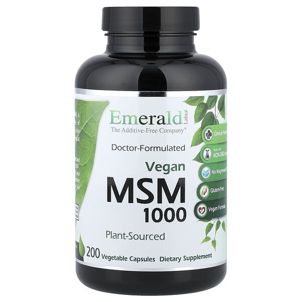 Emerald Laboratories, MSM 1000, 베지 캡슐 200정(캡슐 1정당 1,000mg)