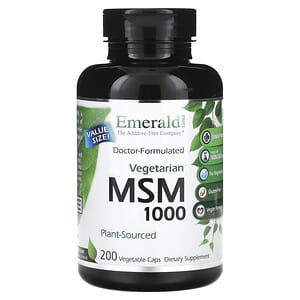 Emerald Laboratories, MSM 1000, 200 cápsulas vegetales