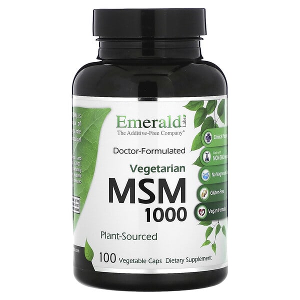 MSM 1000, 100 Vegetable Caps (1,000 mg per Capsule)
