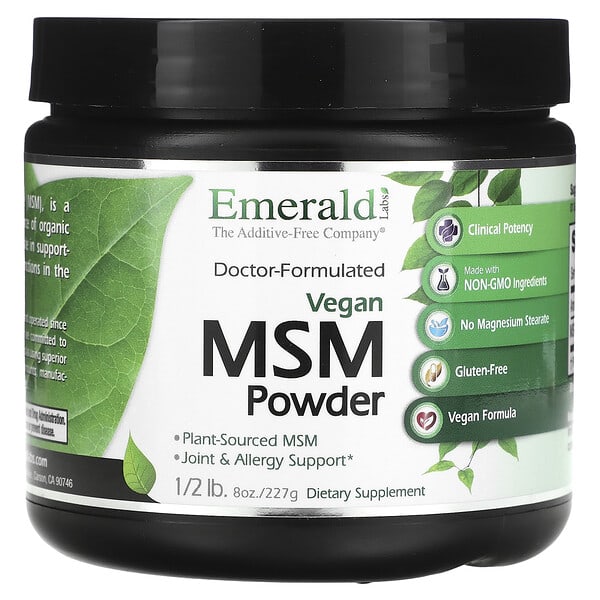Emerald Laboratories, 全素 MSM 粉，8 盎司（227 克）