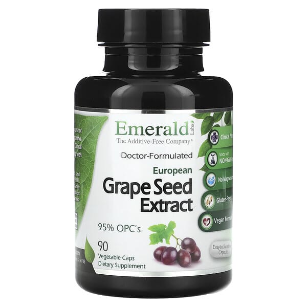 Emerald Laboratories‏, European Grape Seed Extract, 90 Vegetable Caps