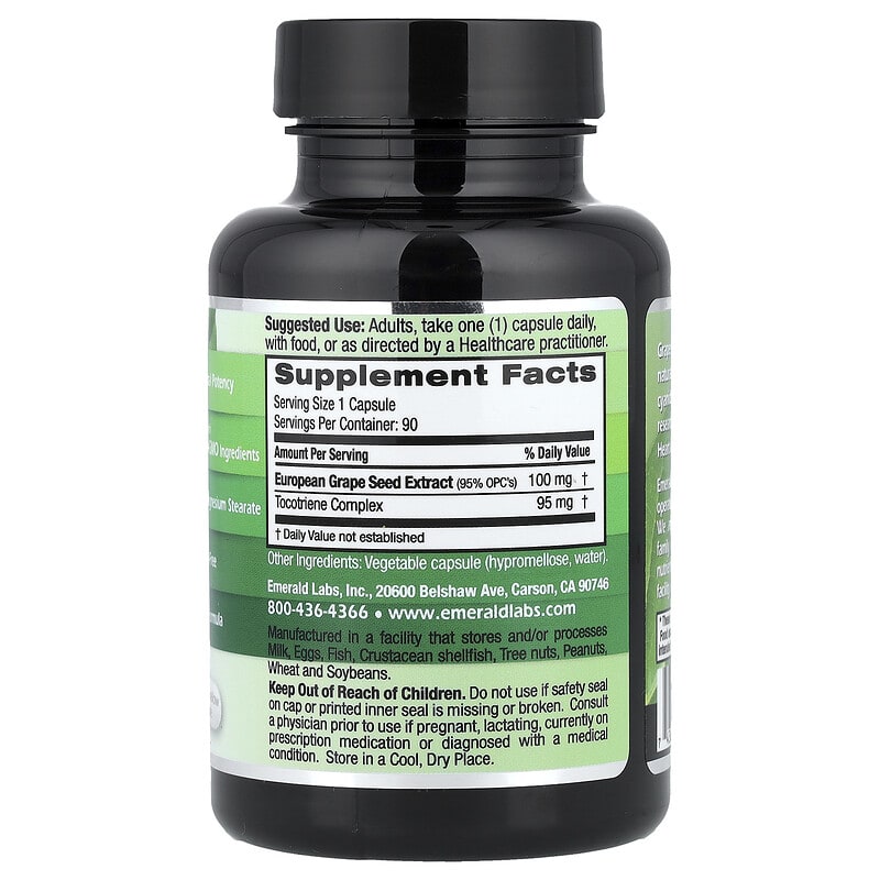 European Grape Seed Extract, 90 Vegetable Capsules