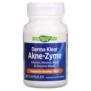 Nature's Way, Derma Klear Akne-Zyme 酶膠囊，健康皮膚，90 粒膠囊