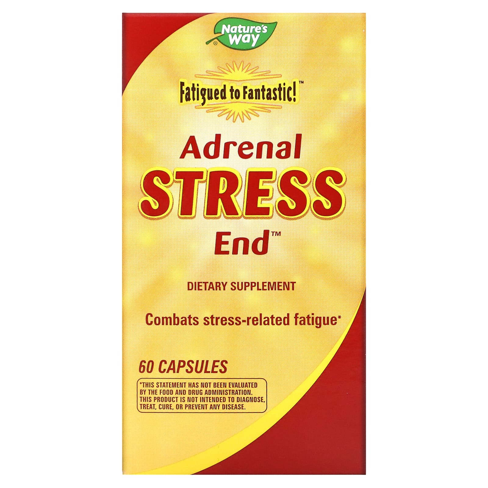 Nature's Way, Fatigued to Fantastic!, Adrenal Stress End, 60 Capsules