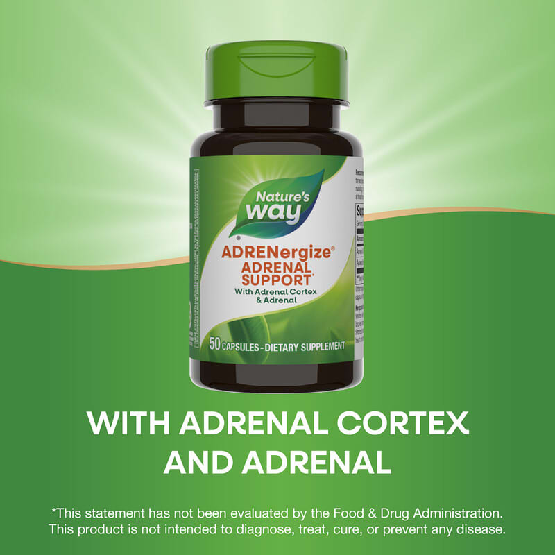 ADRENergize（アドレナジャイズ）、アドレナルエネルギー、カプセル50粒