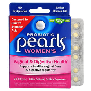 Nature's Way, Probiotic Pearls Women's, 消化和酵母平衡，30软胶囊