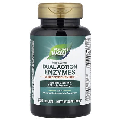 Nature's Way, MegaZyme®, Dual Action Enzymes, 200 Tablets