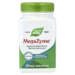 Nature's Way, MegaZyme®, Dual Action Enzymes, 200 Tablets
