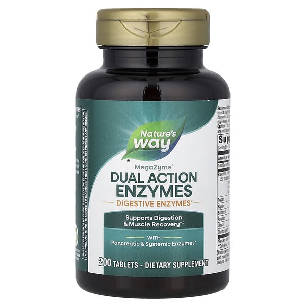 Nature's Way, MegaZyme®, 이중 작용 효소, 200정