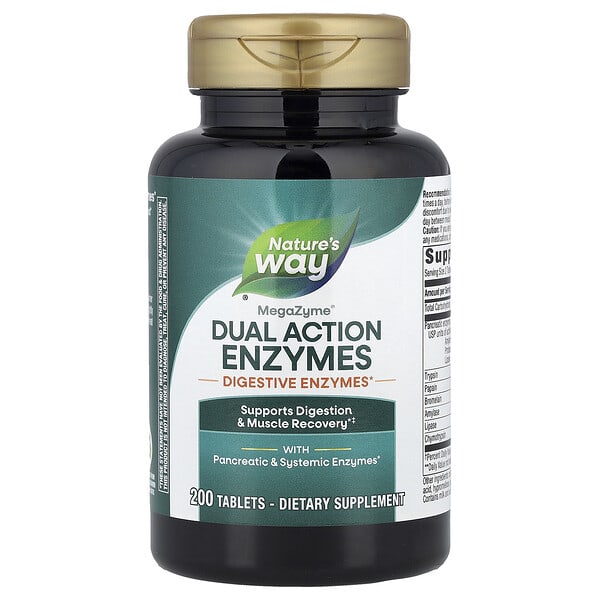 MegaZyme®, Dual Action Enzymes, 200 Tablets