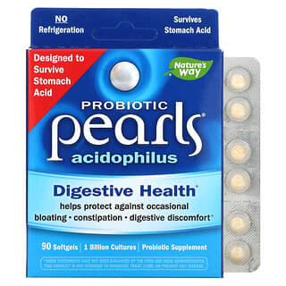 Nature's Way, Perles probiotiques acidophilus, 90 capsules à enveloppe molle
