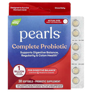 Nature's Way, Pearls®, комплекс пробиотиков, 1 млрд КОЕ, 30 капсул