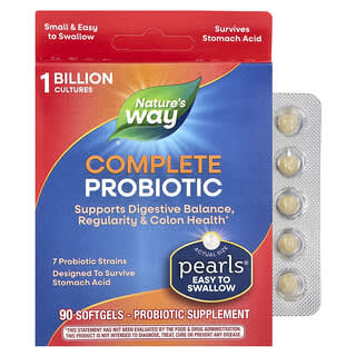 Nature's Way, Probiotic Pearls Complete, пробиотик, 90 капсул