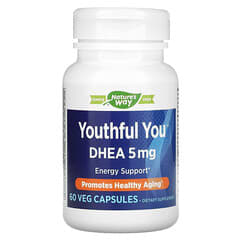 Nature's Way, Youthful You, DHEA, 5 mg, 60 pflanzliche Kapseln