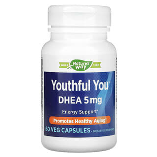 Nature's Way, Youthful You, DHEA, 5 mg, 60 capsules végétariennes