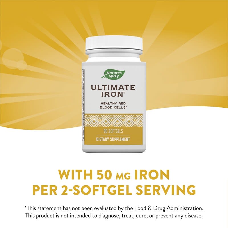 Nature's Way, Ultimate Iron, Saúde da Mulher, 90 Cápsulas Softgel
