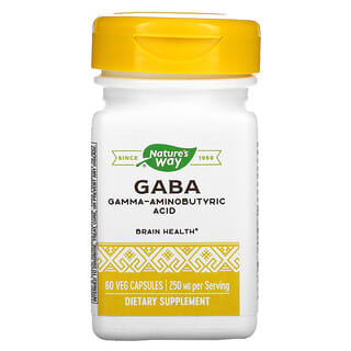 Nature's Way, GABA, 250 mg, 60 capsules végétariennes