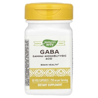 Nature's Way, GABA, 250 мг, 60 вегетарианских капсул