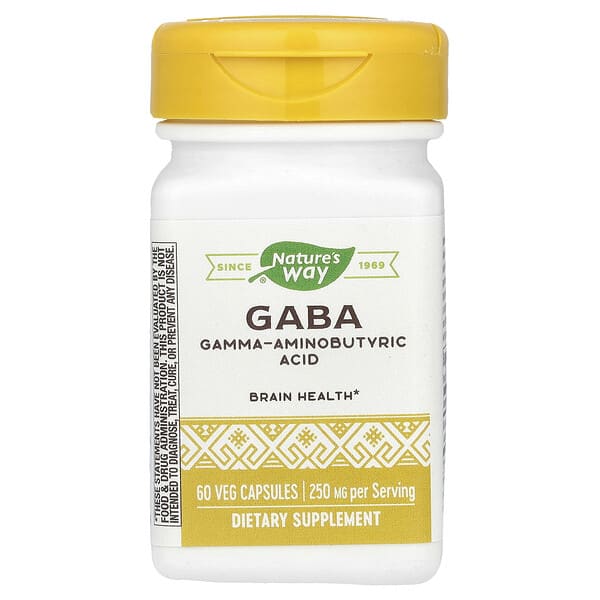 GABA, 250 mg, 60 Veg Capsules