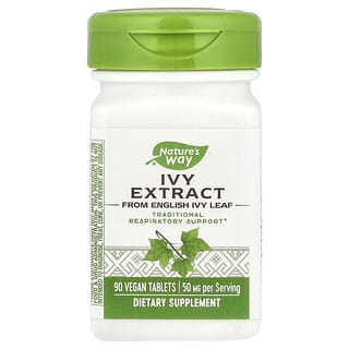 Nature's Way, Ivy Extract, 50 mg, 90 Vegan Tablets (25 mg Per Tablet)