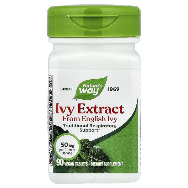 Nature's Way Ivy Extract, 90 Vegan Tablets (25 mg per Tablet)
