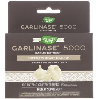 Nature's Way, Garlinase 5000, 320 mg, 100 comprimés à enrobage entérique