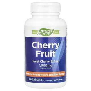 Nature's Way, Cherry Fruit, Sweet Cherry Extract, 1,000 mg, 180 Capsules (500 mg per Capsule)