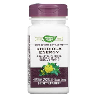 Nature's Way, Rhodiola Energy, 40 cápsulas vegetarianas