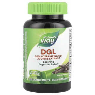 Nature's Way, DGL, Licorice, 100 Chewable Tablets