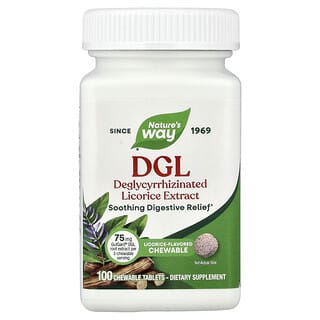 Nature's Way, DGL, Liquorice, 100 Chewable Tablets