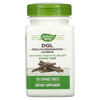 Nature's Way, DGL, Deglycyrrhizinated Licorice, 100 Chewable Tablets