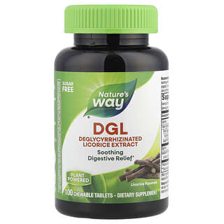 Nature's Way, DGL, Deglycyrrhizinated Licorice Extract, 100 Chewable Tablets